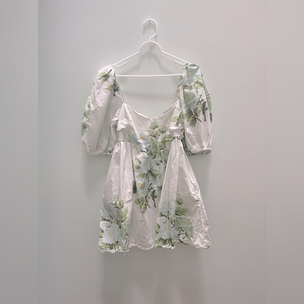 NWOT Free People Peony Puff Sleeve Babydoll Dress